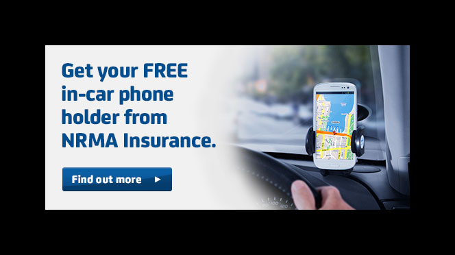 Get your FREE in-car- phone holder from NRMA Insurance. Click here to find out more.
