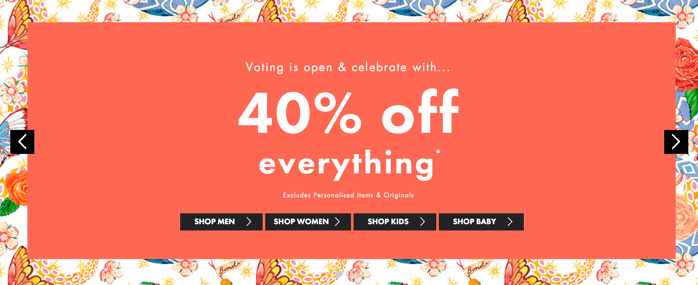 Voting is open and celebrate with... 40% off everything