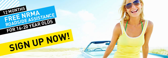 12 Months Free NRMA Roadside Assistance for 16-20 Year Olds - Sign Up Now