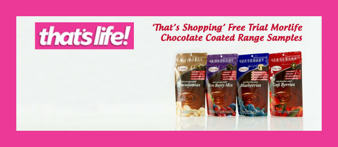 'That's Shopping' Free Trial Morlife Chocolate Coated Range Samples